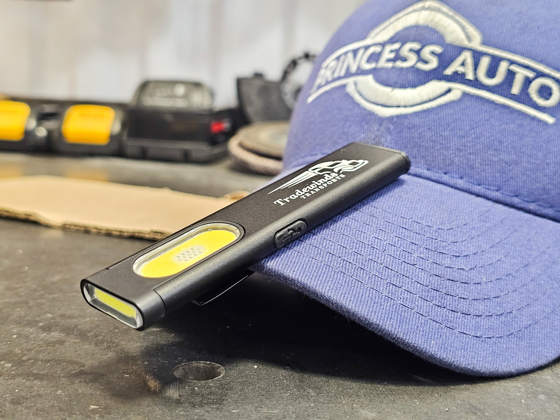 slim laser engraved custom logo flashlight with magnet