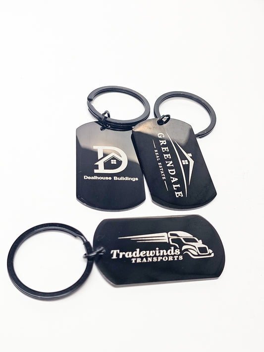 promotional item metal tag keychain