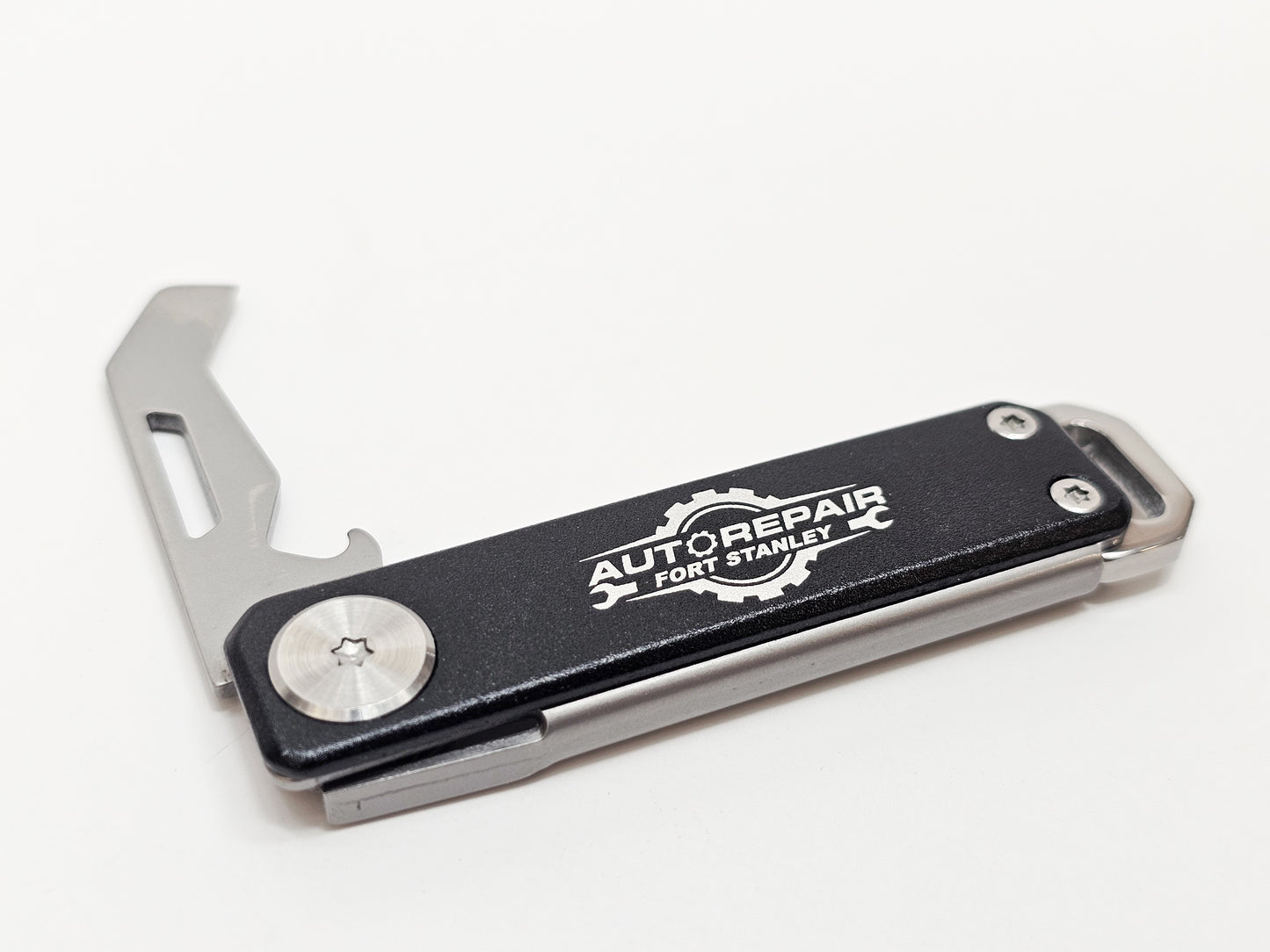 laser logo folding box opener with bottle opener and laser logo