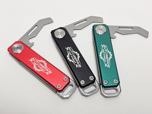 Folding box cutter with built in bottle opener promotional product with laser logo