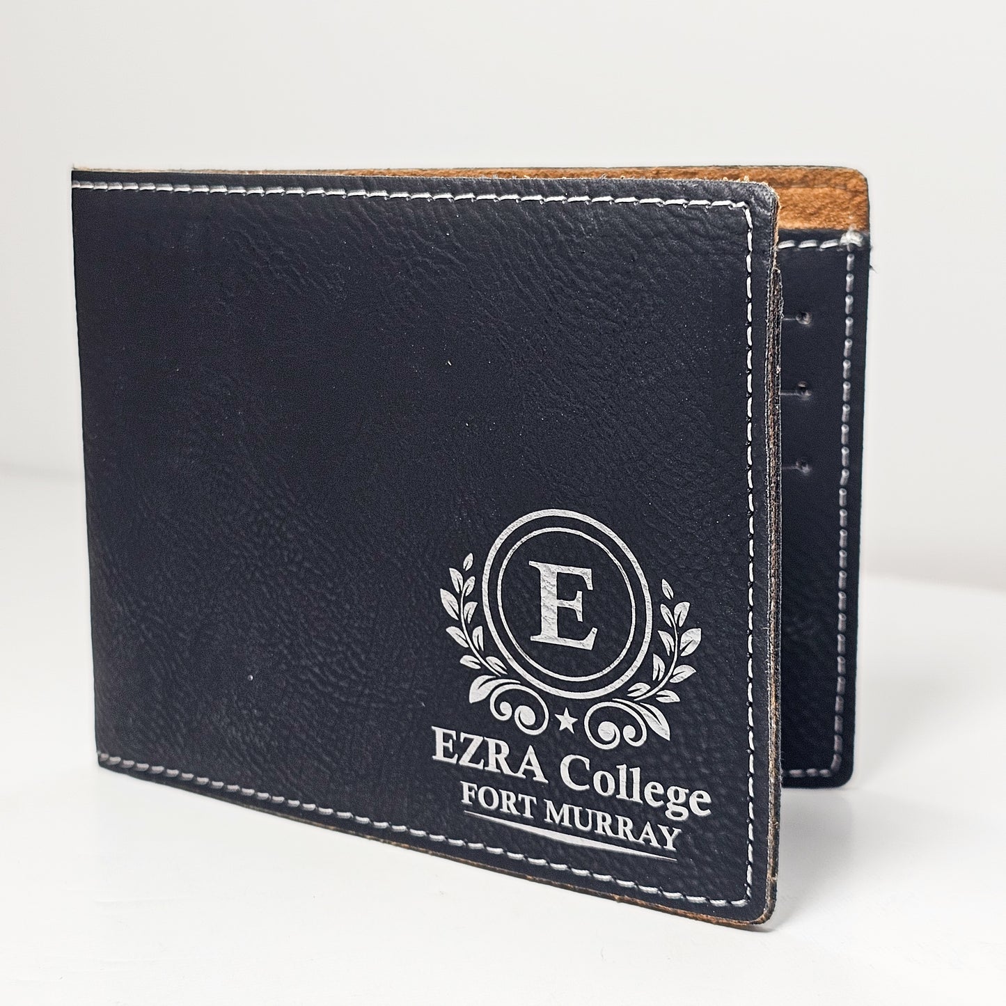 custom logo leather wallet for trade show business promotion product