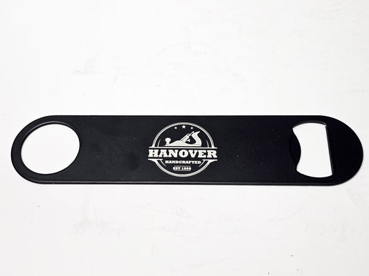 Stainless Steel Straight Black Bottle Opener