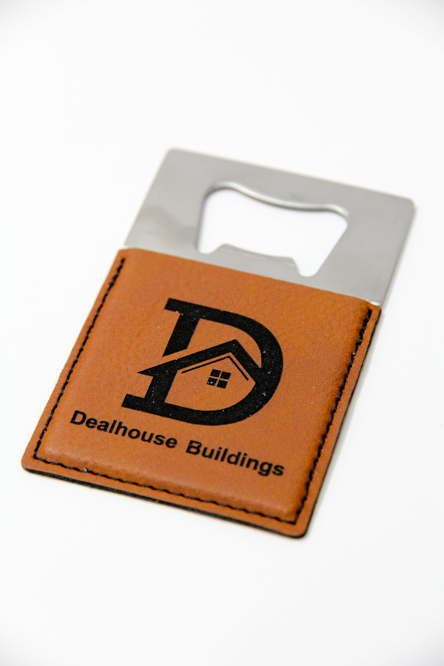 Credit-Card Sized Leatherette Square Bottle Opener