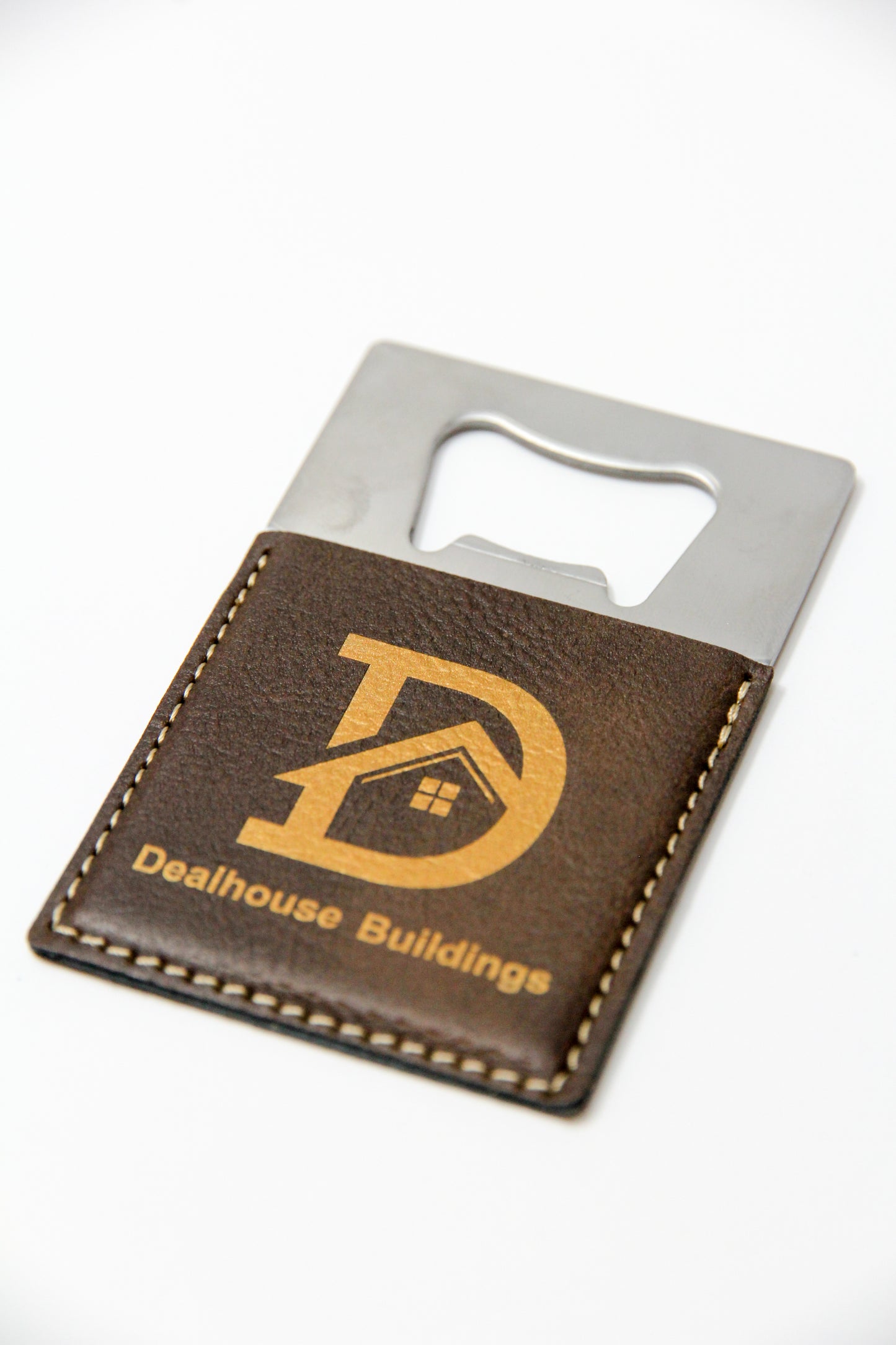 Credit-Card Sized Leatherette Square Bottle Opener