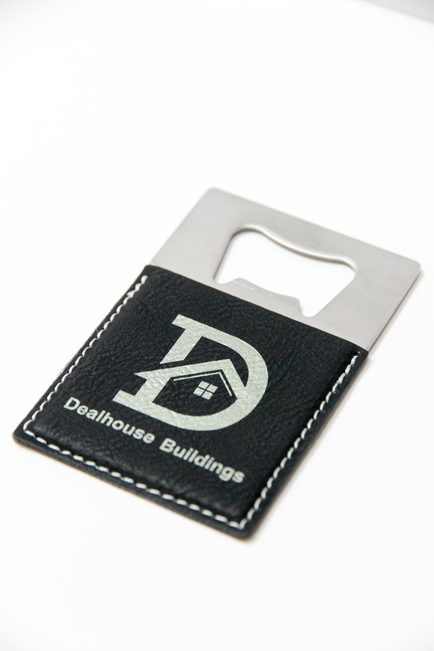 Credit-Card Sized Leatherette Square Bottle Opener