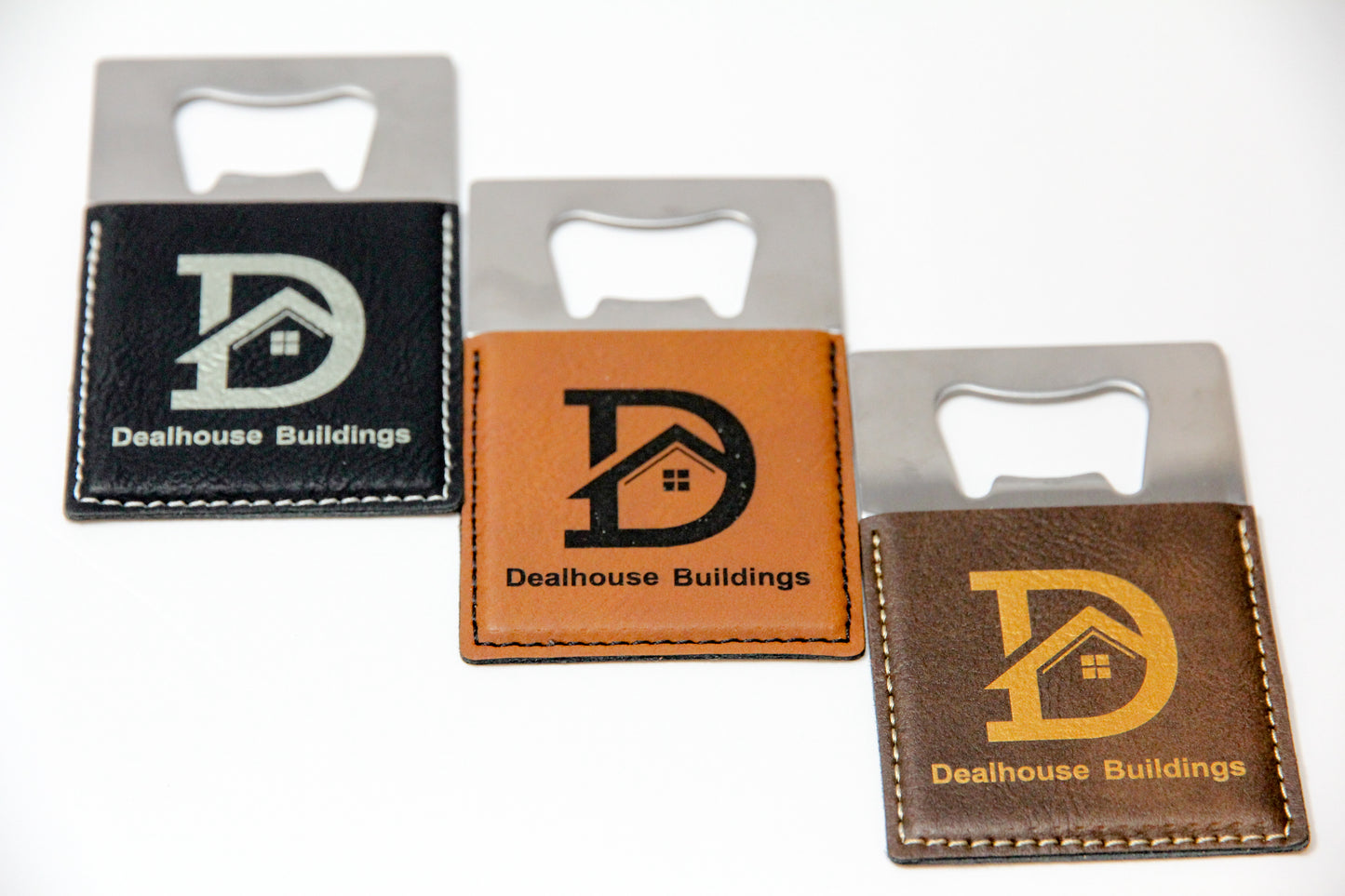 Credit-Card Sized Leatherette Square Bottle Opener