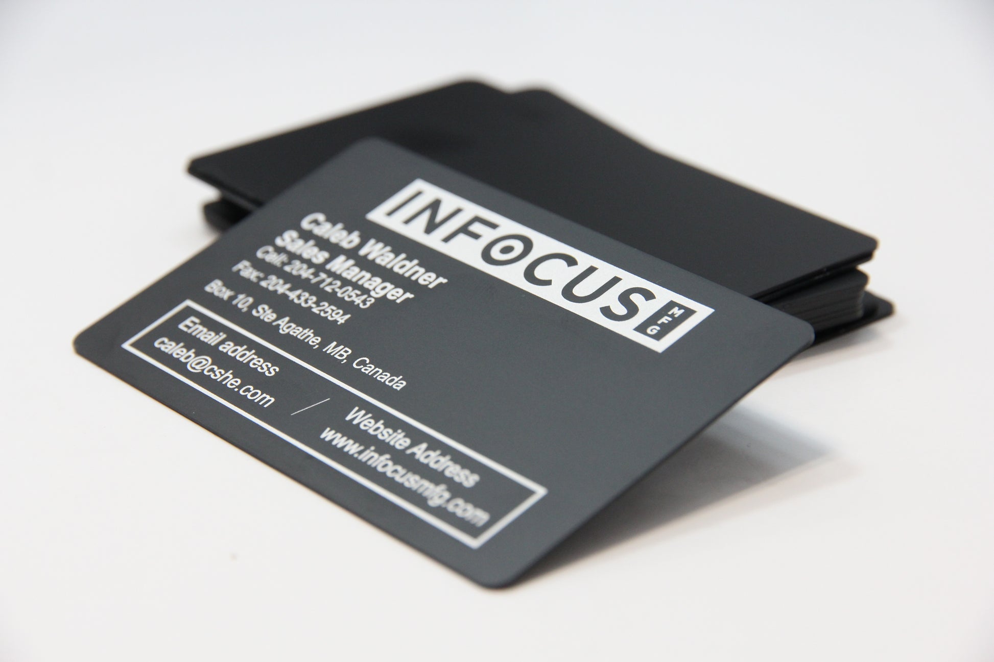 Premium laser engraved aluminum business card promotional product