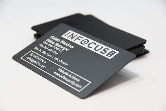 Premium laser engraved aluminum business card promotional product