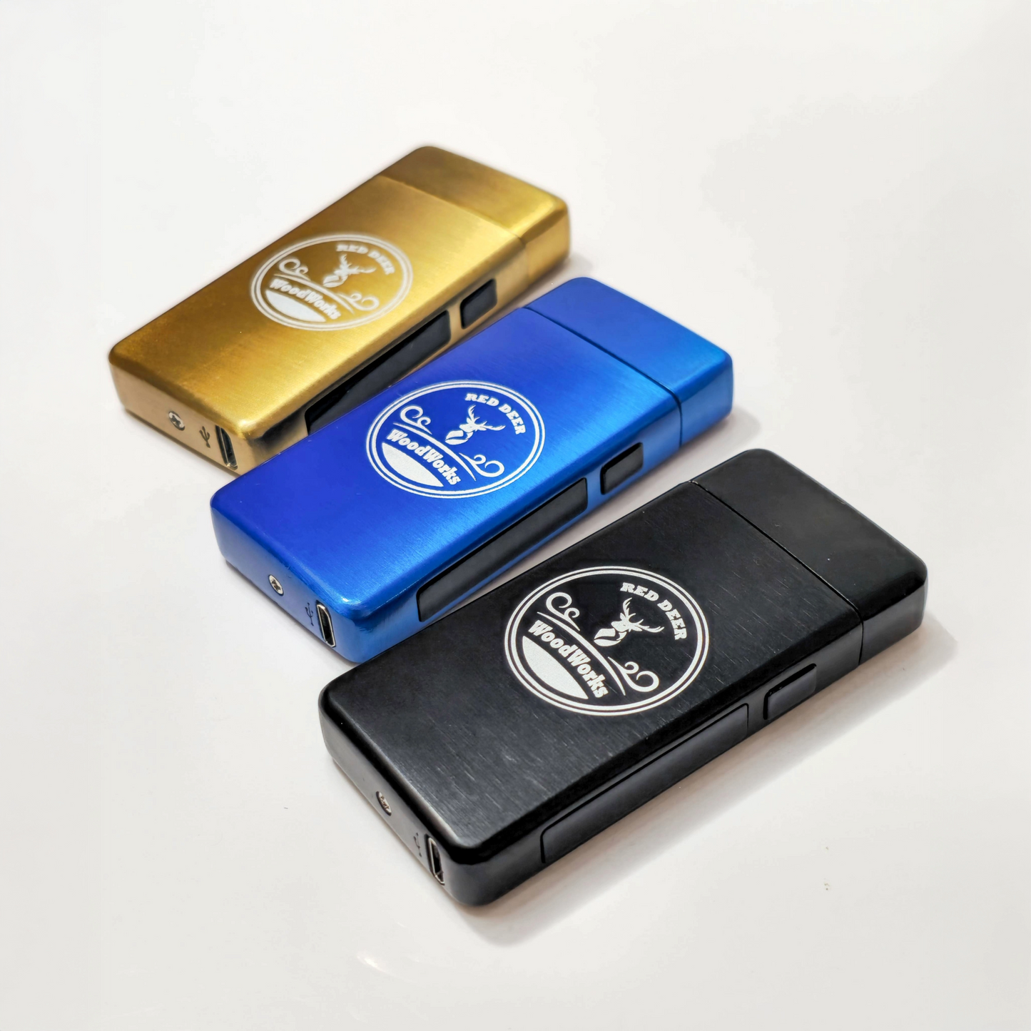 Luxury custom logo on LED display USB arc lighter promotional giveaway