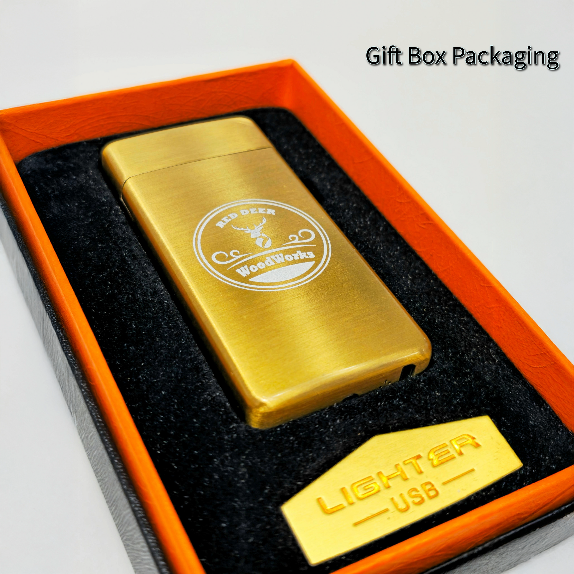 USB arc lighter with beautiful giftbox packaging and custom laser logo promotional item