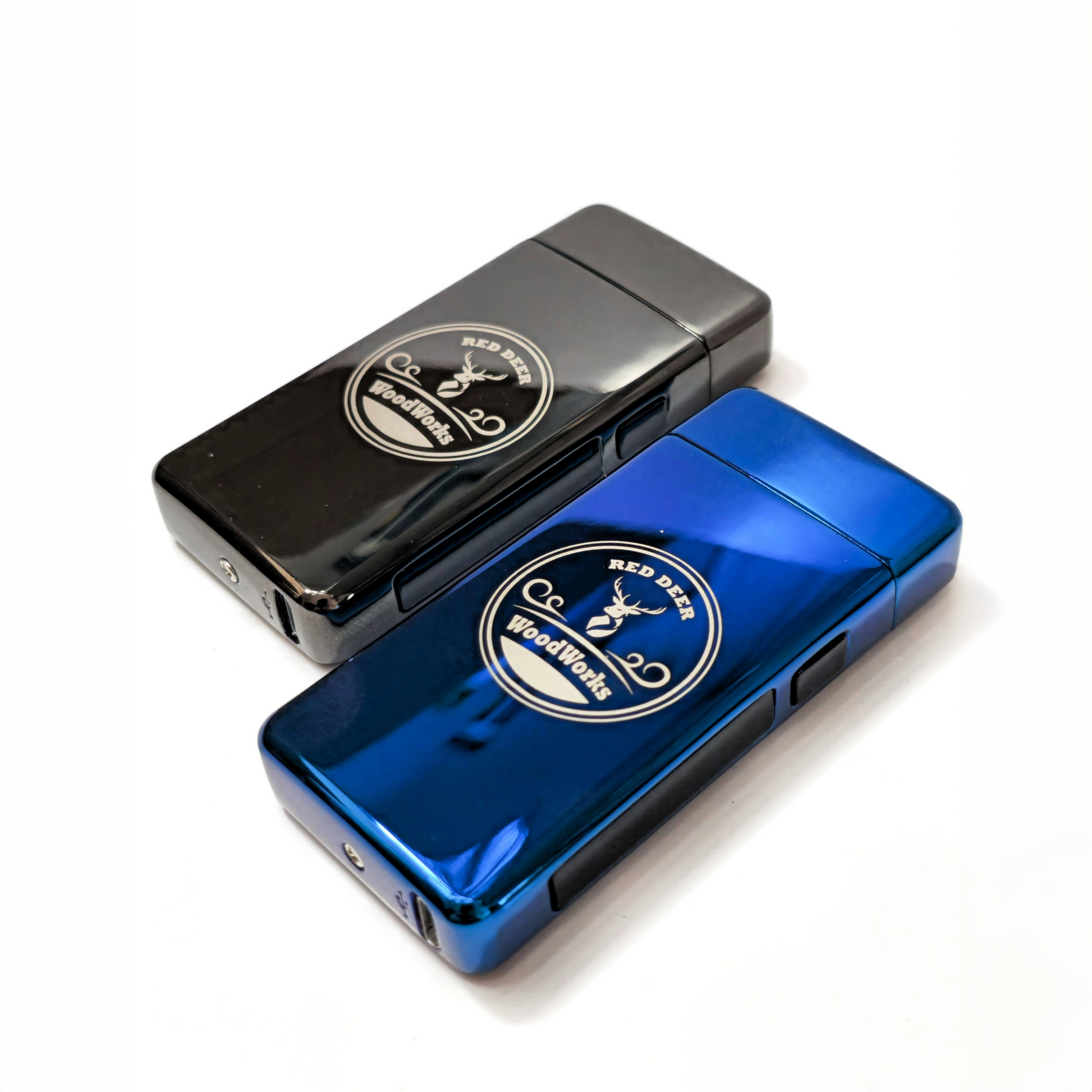 Stylish laser engraved promotional USB lighter with custom logo