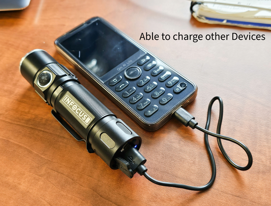 1100 Lumen Rechargeable Power bank Flashlight