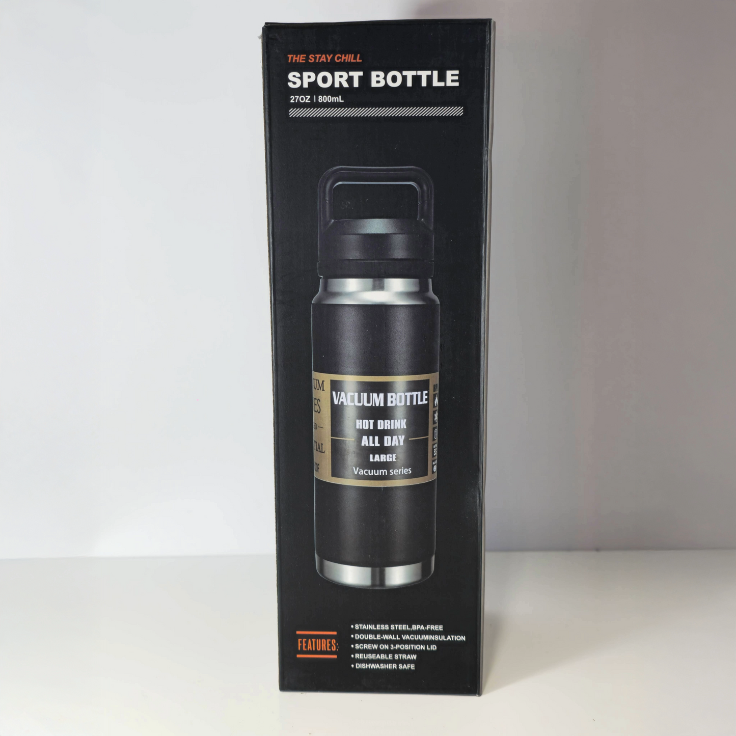 Leak-Proof 800ml/1100ml Bottle With Chug Cap