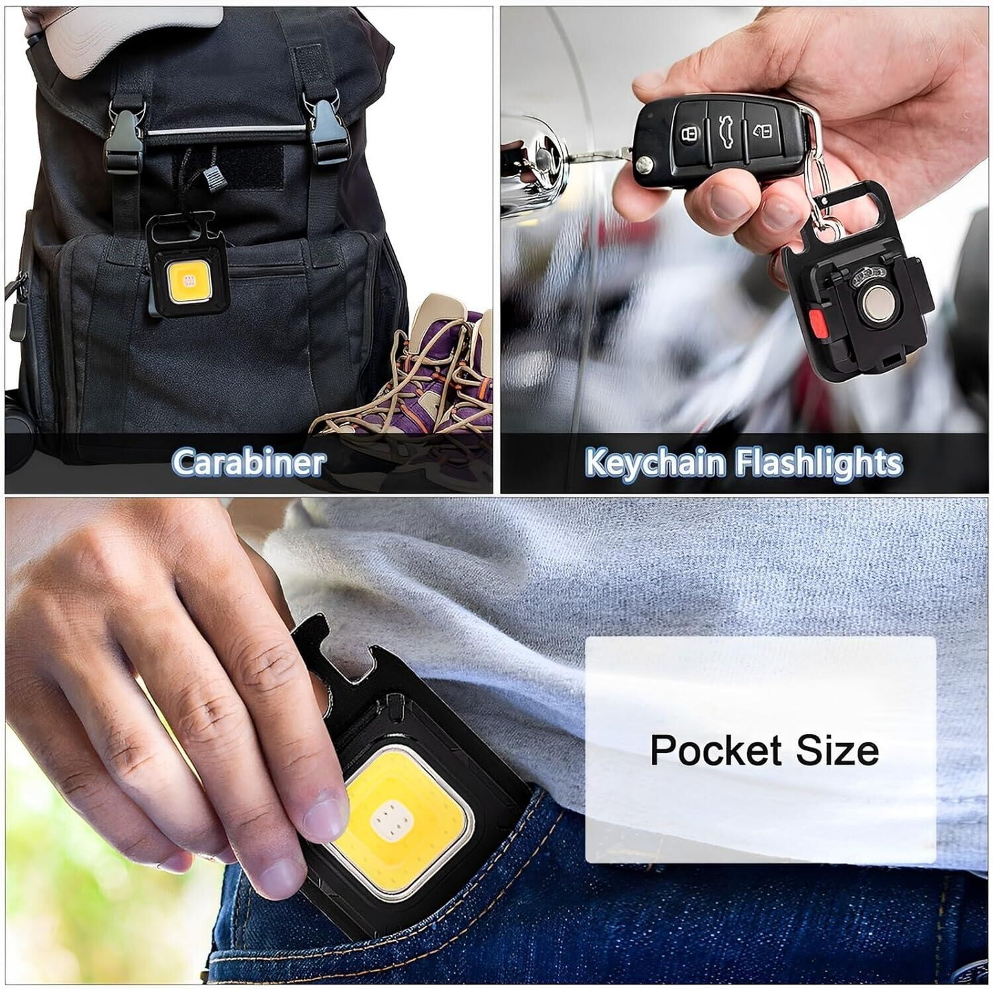 1000 Lumen Carabiner Re-Chargeable Work Light