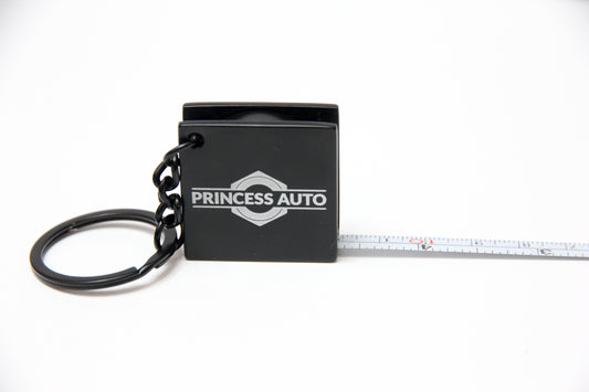 Pocket promotional keychain tape measure with custom laser logo