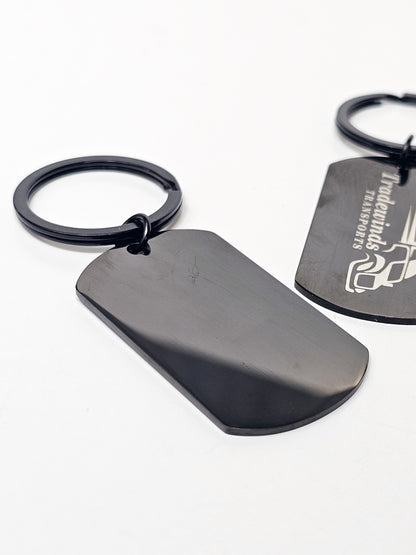 Shiny Zinc Alloy tag Keychain