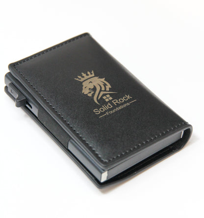 black leather giveaway promotional laser logo 