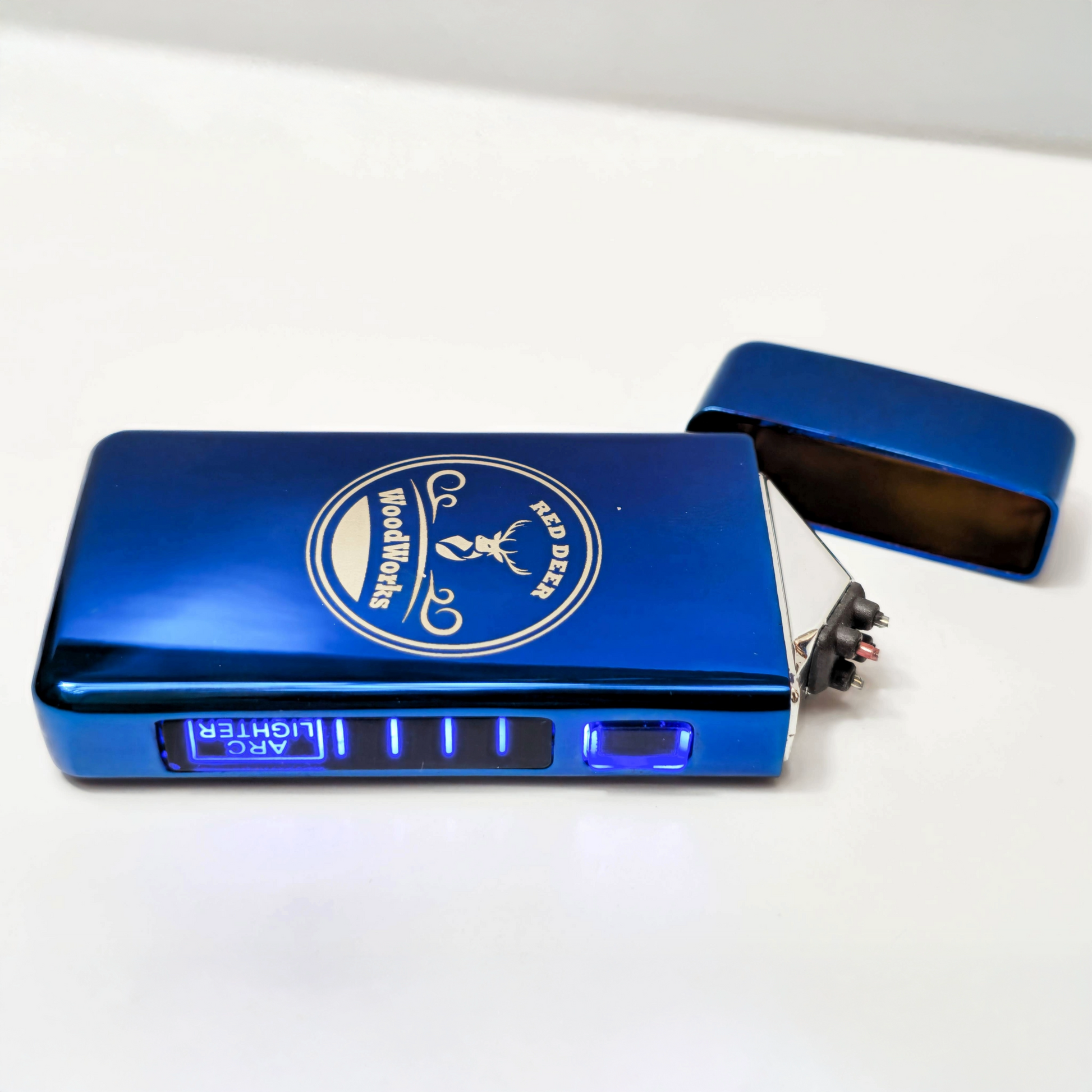 Beautiful blue ice USB lighter with custom design 