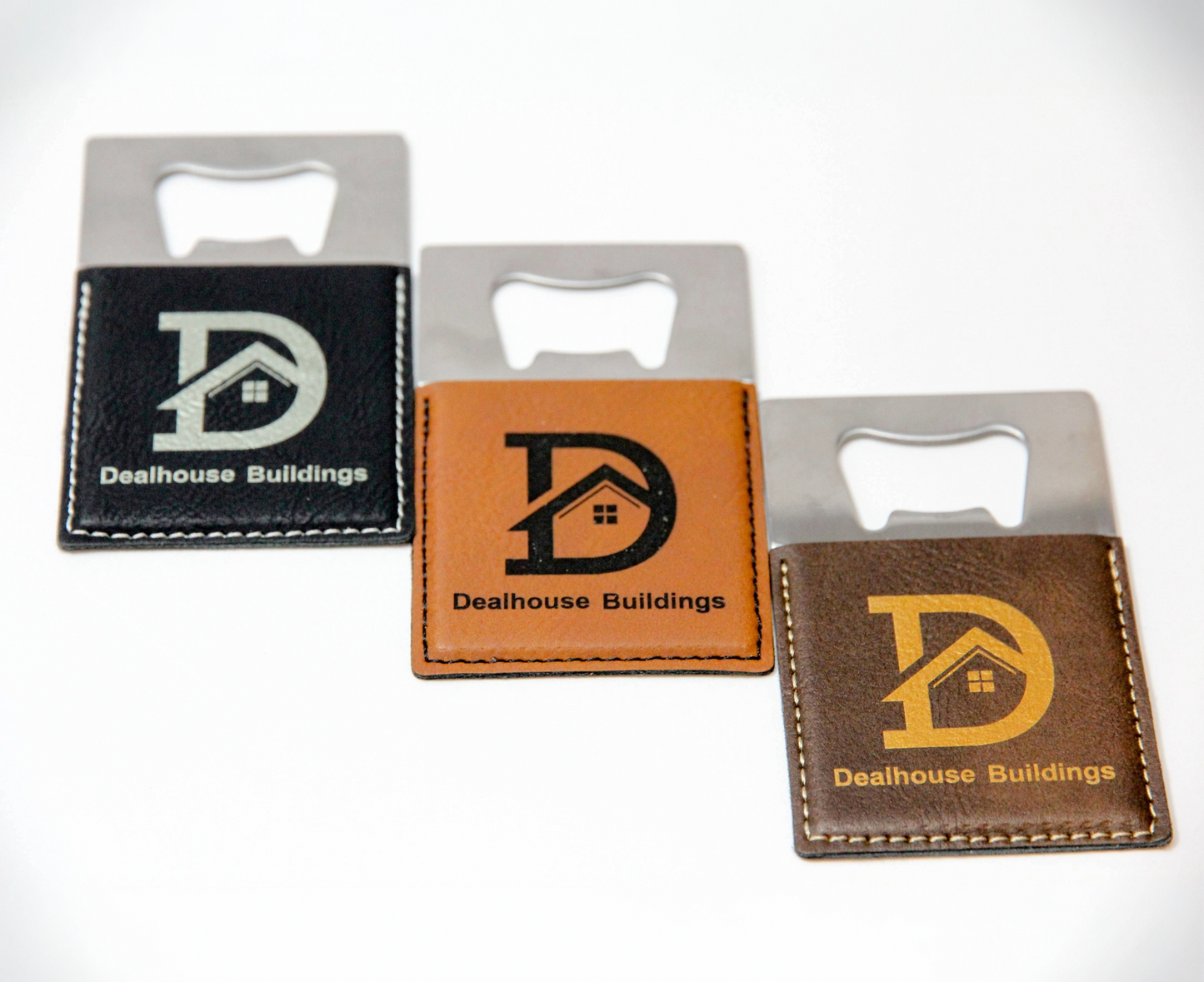 Credit-Card Sized Leatherette Square Bottle Opener