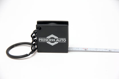 Pocket promotional keychain tape measure with custom laser logo